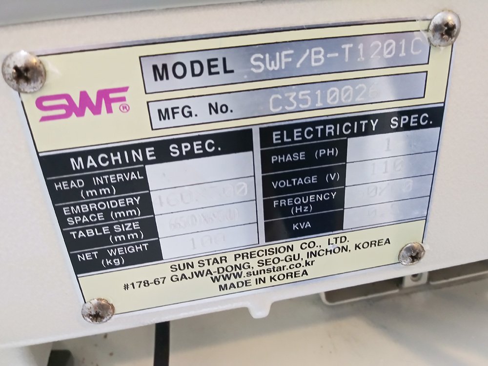 SWF Embroidery Machine