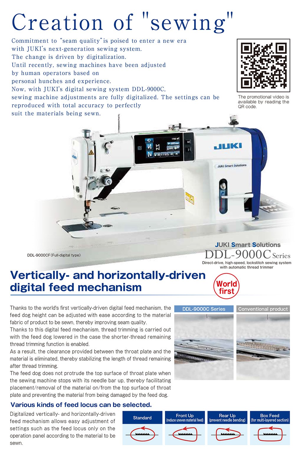 JUKI DDL-9000C-F Full Digital Automatic Sewing Machine for Apparel