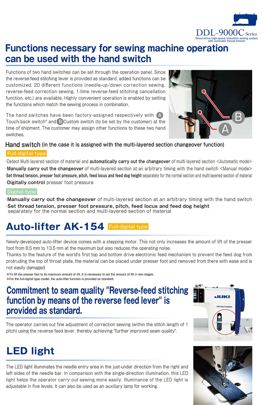 JUKI DDL-9000C-F Full Digital Automatic Sewing Machine for Apparel