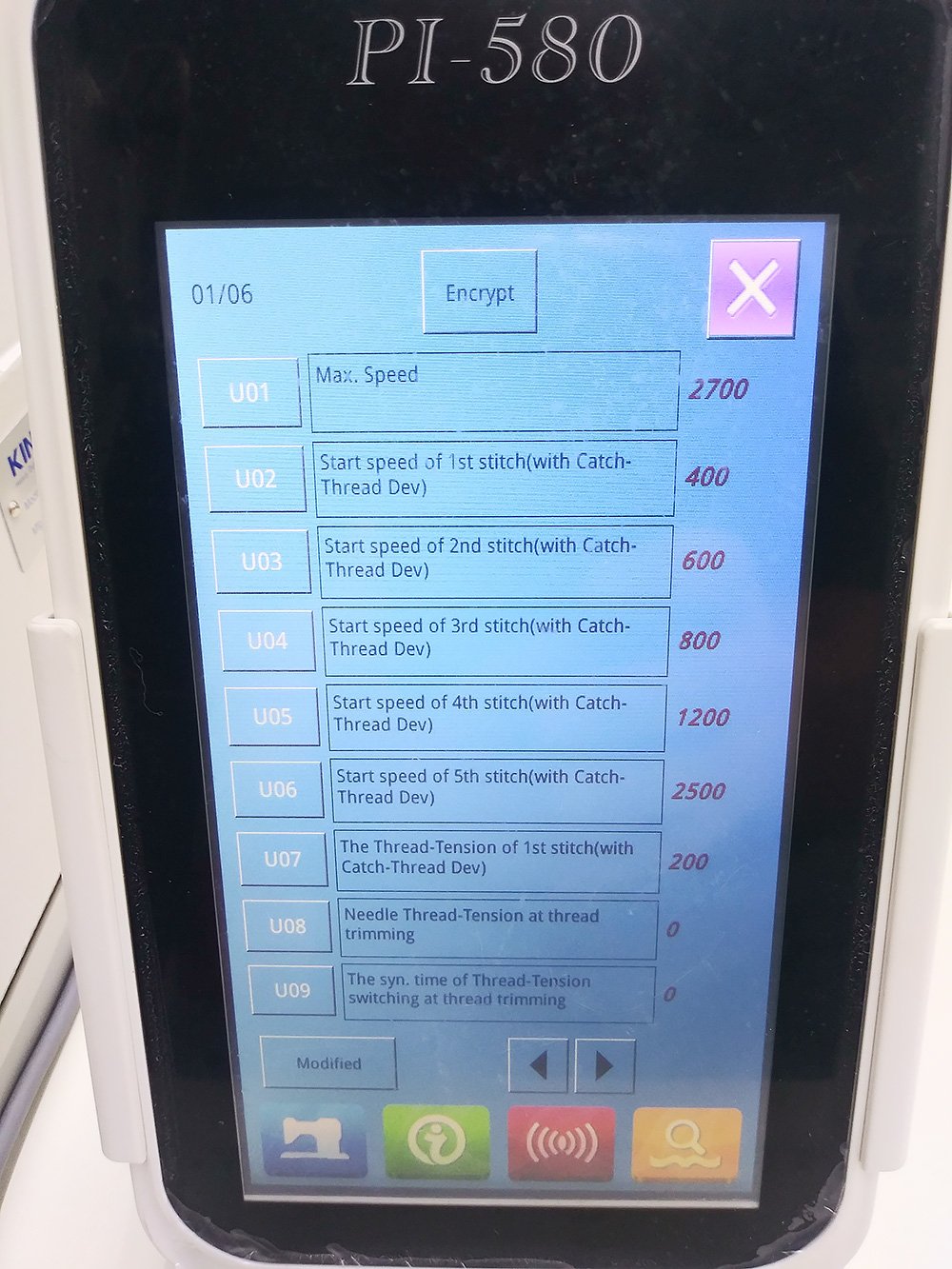 KINGMAX GT-1906BH Box X Sewing Machine for 2" Wide Webbing with On Board Programming