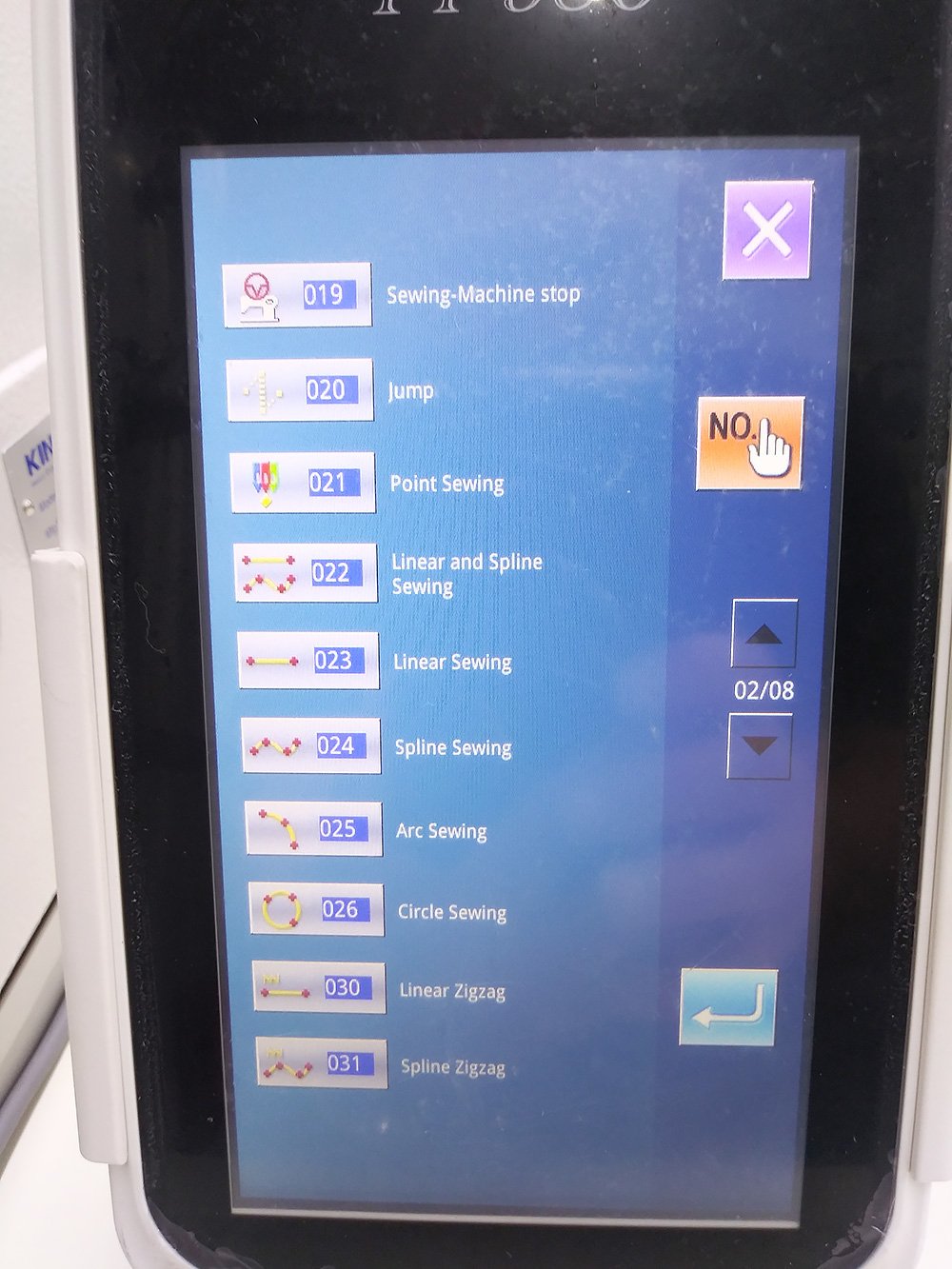 KINGMAX GT-1906BH Box X Sewing Machine for 2" Wide Webbing with On Board Programming