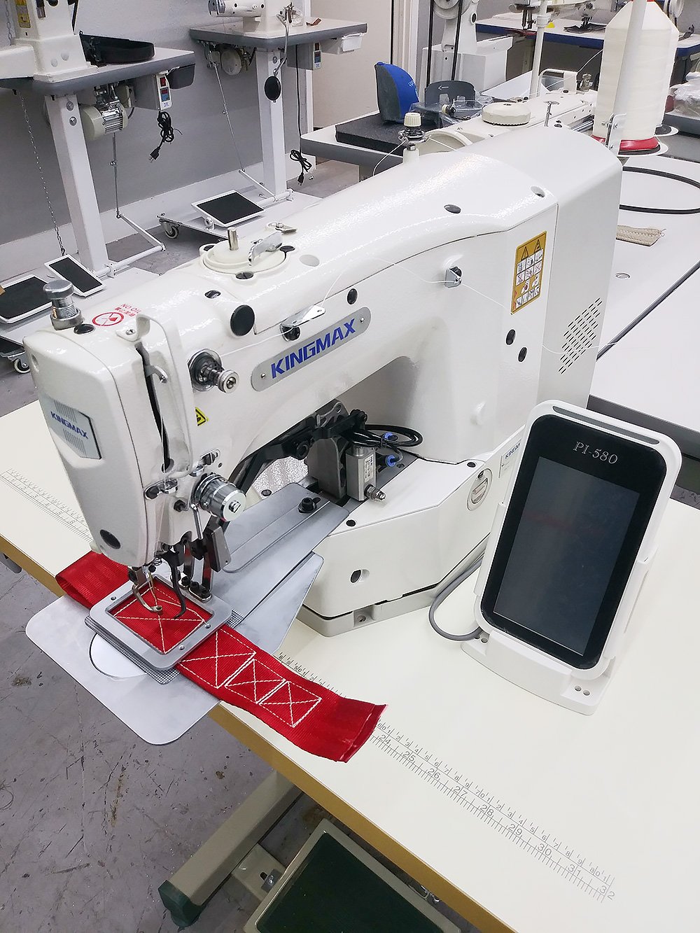 KINGMAX GT-1906BH Box X Sewing Machine for 2" Wide Webbing with On Board Programming