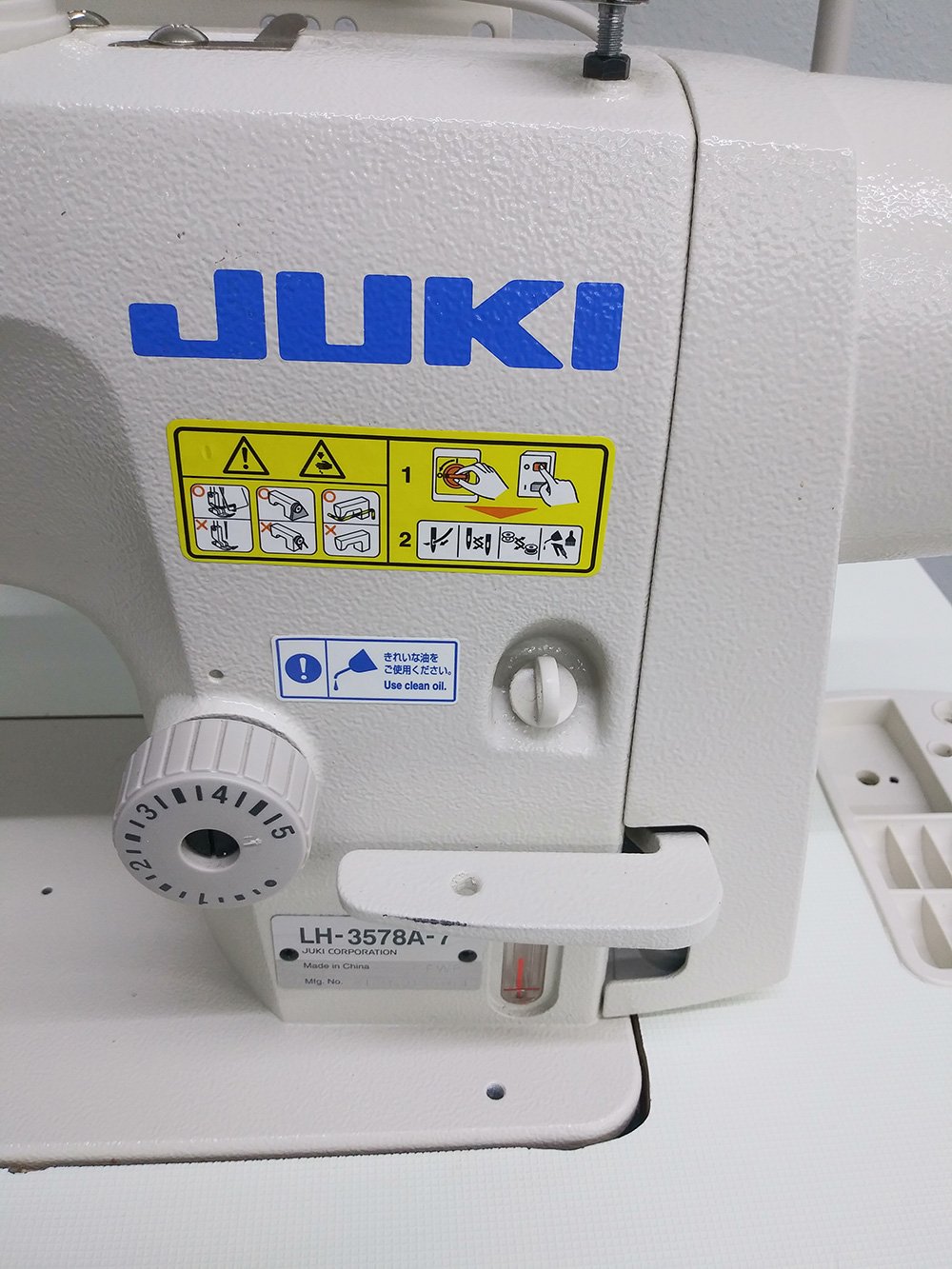 JUKI LH-3578A-7 Automatic Double Needle Sewing Machine - USED